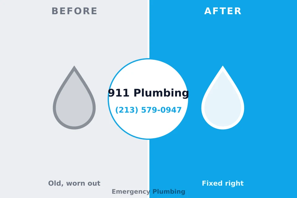 Before and after: plumbing company East Freehold, NJ